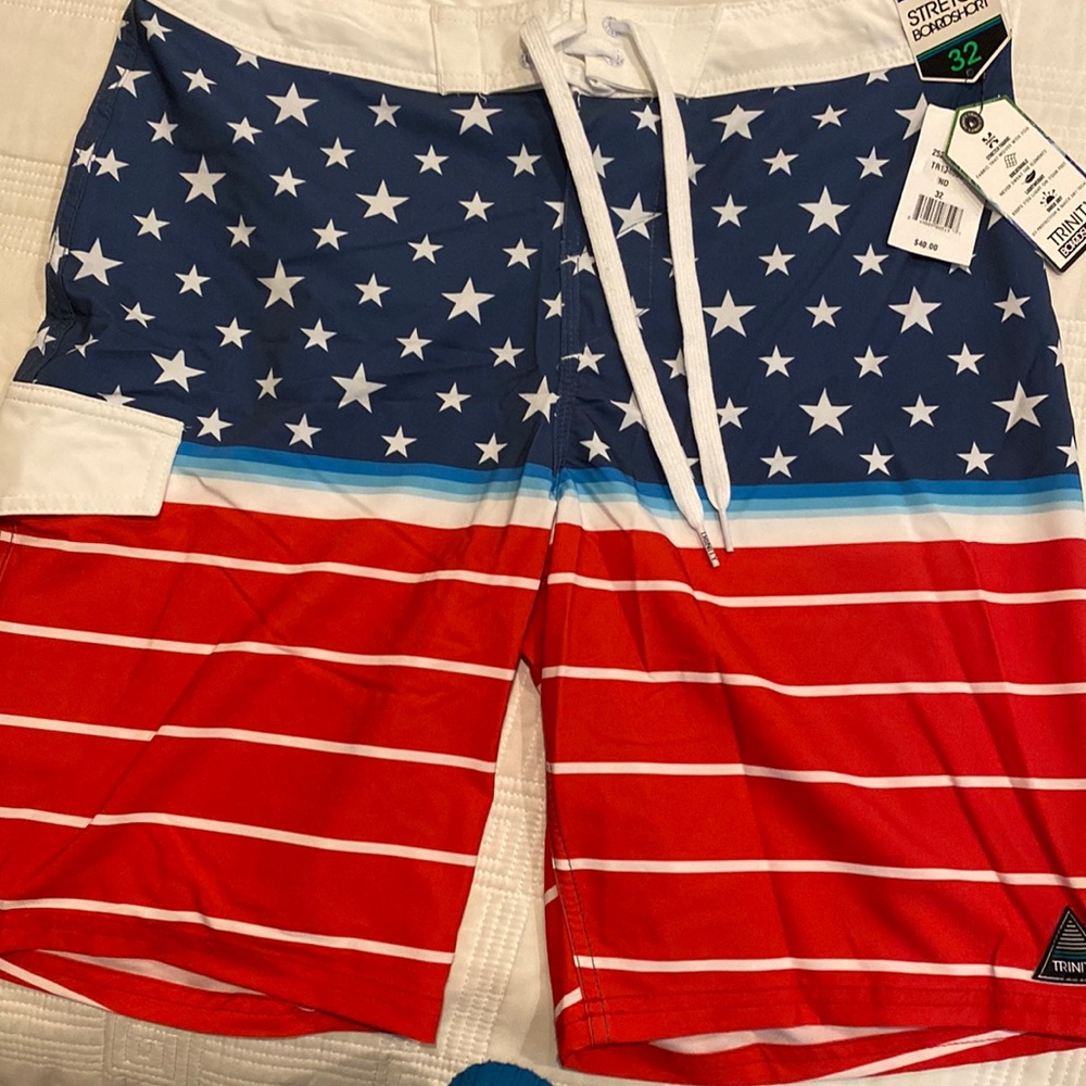 Trinity Stretch Boardshort American Flag Stretch Board shorts- 32 waist …